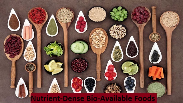Nutrient-Dense Bio-Available Foods.